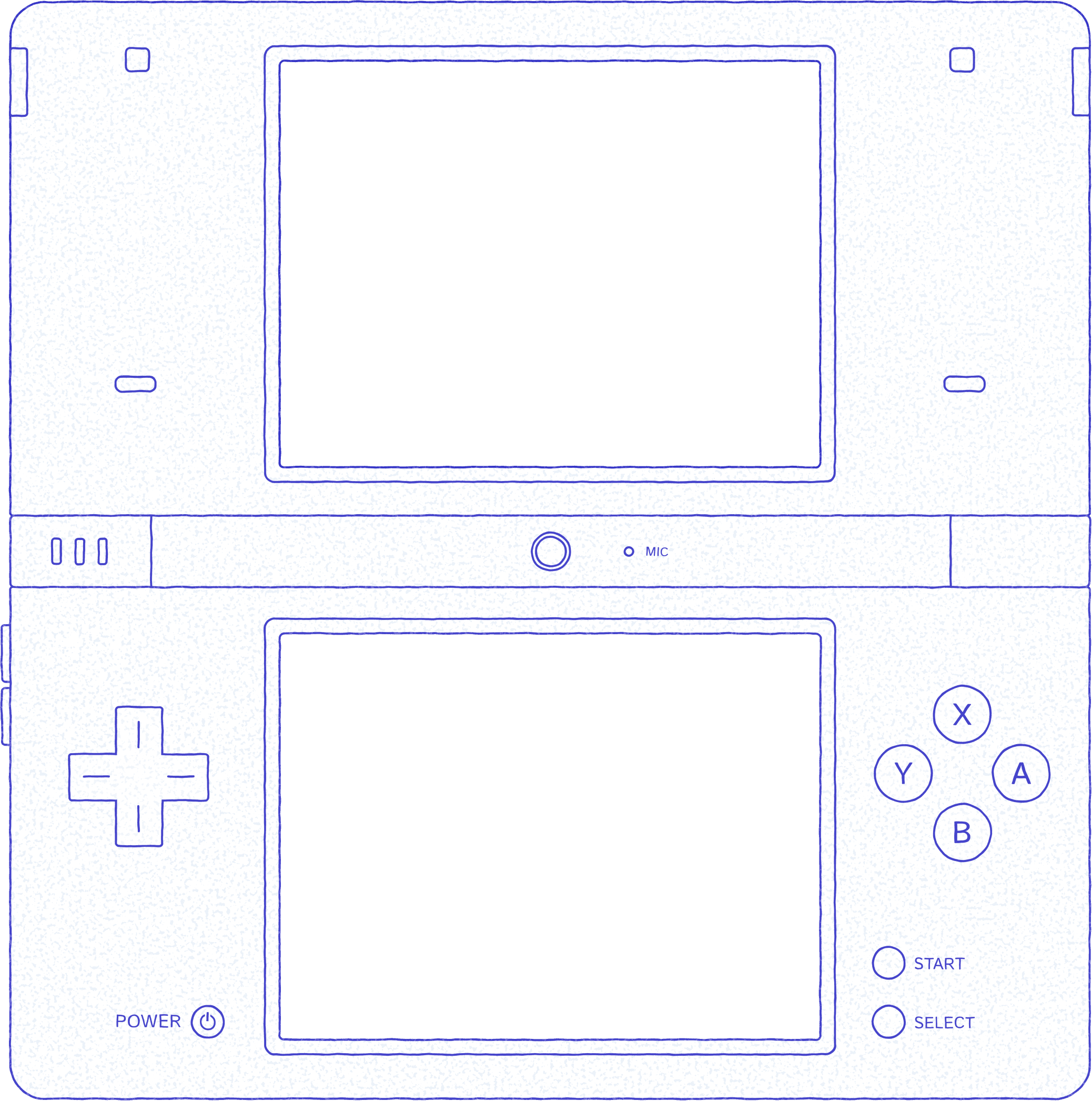 Picture of a Nintendo DSi running the homebrew port of Kallune.